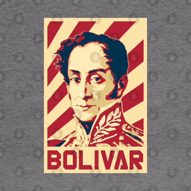 Simon Bolivar Venezuela Retro Propaganda by Nerd_art